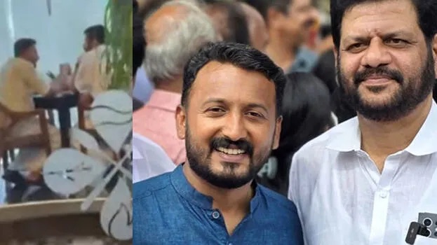 അടൂരിലെ ഹോട്ടലിൽ രാഹുൽ മാങ്കൂട്ടത്തിലും വി.കെ. ശ്രീകണ്ഠനും കൂടിക്കാഴ്ച; ‘അവിചാരിതമായി കണ്ടുമുട്ടിയതെന്ന്’ വിശദീകരണം